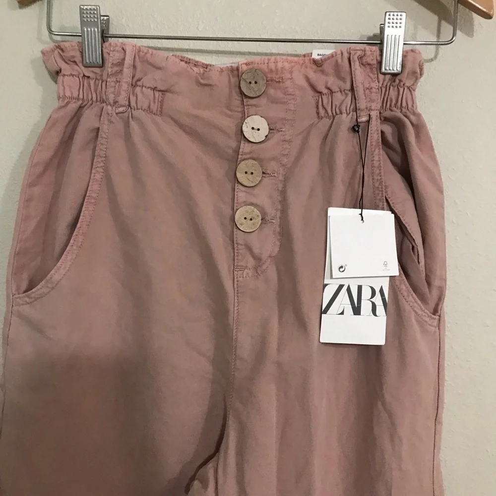 Zara baggy jogging pants size 00 Linen/cotton lose lagenlook High rise E